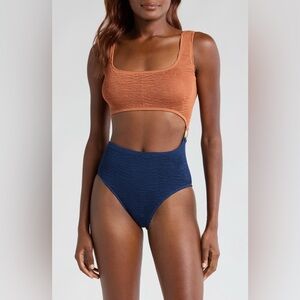 CLEONIE AQUATIC CUTOUT ONE-PIECE SWIMSUIT, One size, $180